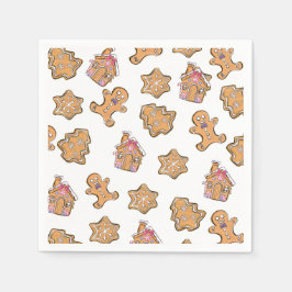 Kerstmis gemberbread man partij Papier Servet