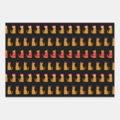 Kerstmis gemberkatten in feestelijke Petten Inpakpapier Vel (Voorkant 3)