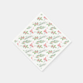 Kerstmis gemengde botanische patroon servetten (Hoek)