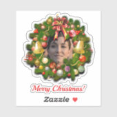 Kerstmis Gepersonaliseerd met uw foto Sticker (Vel)