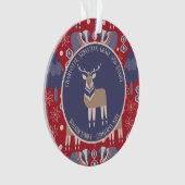 Kerstmis gepersonaliseerde Scandinavische Scandina Ornament (voorkant)
