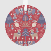 Kerstmis gepersonaliseerde Scandinavische Scandina Ornament (achterkant)