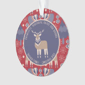 Kerstmis gepersonaliseerde Scandinavische Scandina Ornament (voorkant)