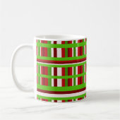Kerstmis geruit koffiemok (Links)