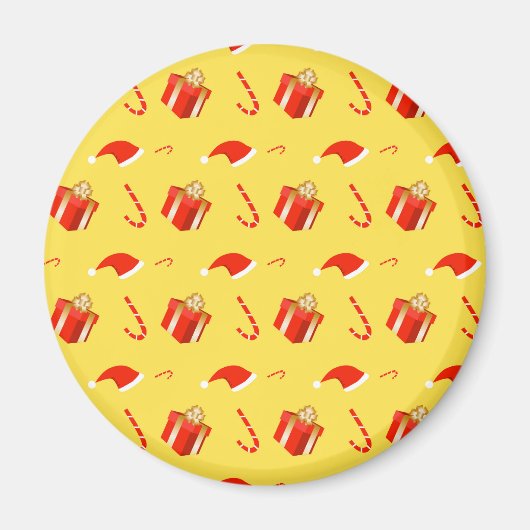 Kerstmis geschenkdoos Santa hoed snoep Magneet (Voorkant)