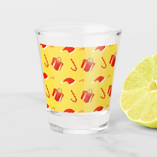 Kerstmis geschenkdoos Santa hoed snoep Shot Glas (Voorkant)