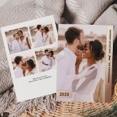 Kerstmis getrouwd | Roze gouden pasgetrouwd multi Folie Feestdagenkaart