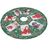 Kerstmis Gezin Foto Collage Green Fleece Kerstboom Rok (Gekanteld)