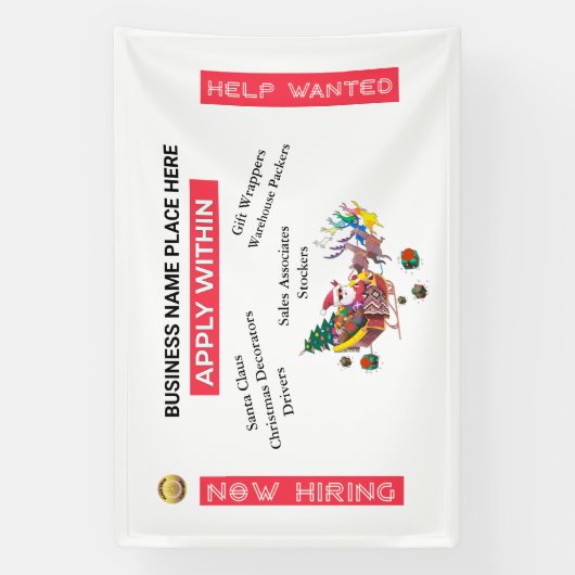 Kerstmis Gezocht Nu Huren Sinterklaas Custom Spandoek (Verticaal)