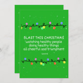 Kerstmis Gezonde mensen die gezonde dingen doen Feestdagenkaart (Voorkant / Achterkant)