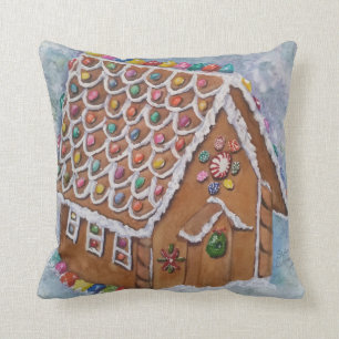 KERSTMIS GINGERBREAD HUIS KUSSEN