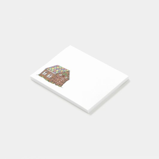 Kerstmis Gingerbrood House Holiday Snoep Post-it® Notes (Schuin)