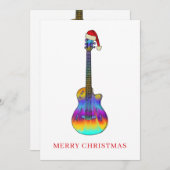 Kerstmis Gitaar cool Psychedelisch Feestdagenkaart (Voorkant / Achterkant)