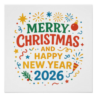 Kerstmis Glanzende Poster Perfect Poster