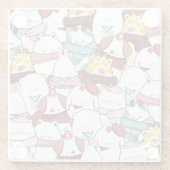 Kerstmis Glazen Onderzetter (Achterkant)