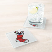 Kerstmis Glazen Onderzetter (Schuin)