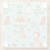 Kerstmis Glazen Onderzetter (Achterkant)