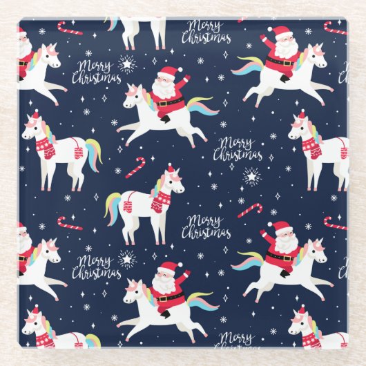 Kerstmis Glazen Onderzetter (Voorkant)