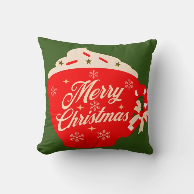 Kerstmis glazuur Sneeuwvlokken Strooidecoratie  Kussen (Voorkant)
