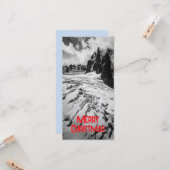 Kerstmis Gletsjerspleet Mont Blanc, Frankrijk Kaart (Voorkant / Achterkant in situ)