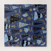 Kerstmis Glitter: Patroon Legpuzzel (Horizontaal)