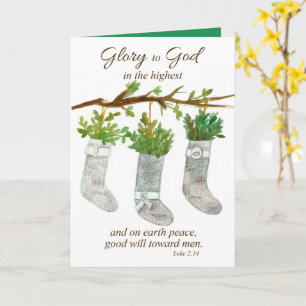 Kerstmis glorie aan God in de hoogste vrede Kaart