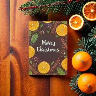 Kerstmis glühwein kruidig bruin feestdagenkaart