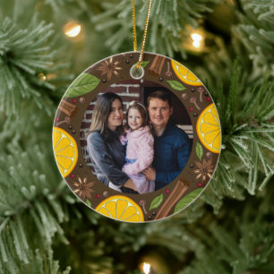 Kerstmis glühwein kruidig bruin keramisch ornament