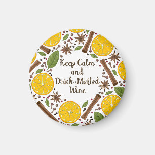 Kerstmis glühwein kruidig wit magneet