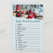 kerstmis gnome Baby word scramble (Voorkant / Achterkant)