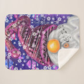 Kerstmis Gnome in Paarse Pet Baby Sherpa Deken (Voorkant (horizontaal))