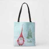 Kerstmis Gnome Persoonlijke Whimsical-Canvas tas (Voorkant)