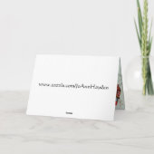 KERSTMIS, GNOMEN BOUWT EEN KAART VAN DE SNEEUWMAN (Achterkant)