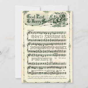 Kerstmis, Gods rust Ye Vrolijke Heren  Feestdagenkaart