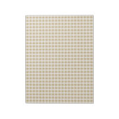 Kerstmis Gold Gingham Check Patroon Notitieblok (Gedraaid)