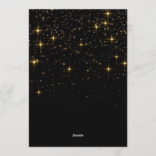 Kerstmis Gold Sparkle Script-script PHOTO-groet Feestdagenkaart (Achterkant)