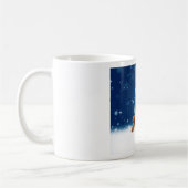 Kerstmis: Golden Retriever Dog Santa Hat Snow Koffiemok (Links)