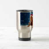 Kerstmis: Golden Retriever Dog Santa Hat Snow Reisbeker (Center)