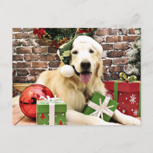 Kerstmis - Golden Retriever - Hudson Feestdagenkaart