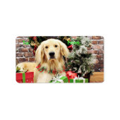Kerstmis - Golden Retriever - Ozzy Etiket (Voorkant)