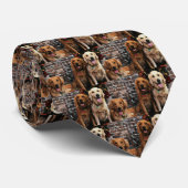 Kerstmis - Golden Retriever - Packer Bella Darby Stropdas (Opgerold)