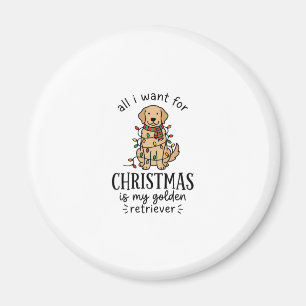 Kerstmis Golden Retriever Wenslijst Ontwerp Magneet