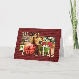 Kerstmis - Golden retriever - Zoe Feestdagen Kaart