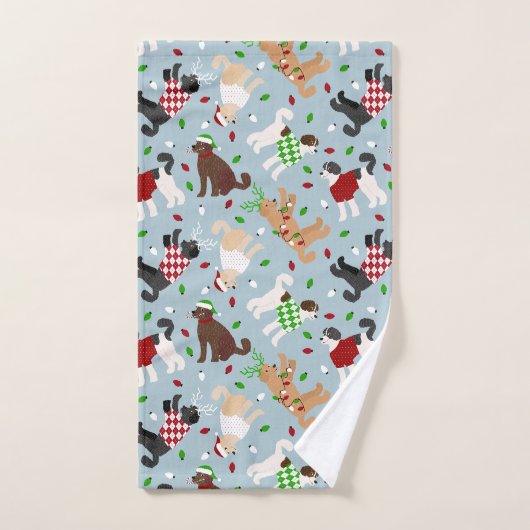 Kerstmis: Goldendole Labradoodle Bath-handdoekset Bad Handdoek (Handdoek)