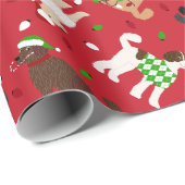 Kerstmis Goldendole Labradoodle Cadeaupapier (Rol Hoek)