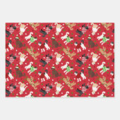 Kerstmis Goldendole Labradoodle Inpakpapier Vel (Voorkant)