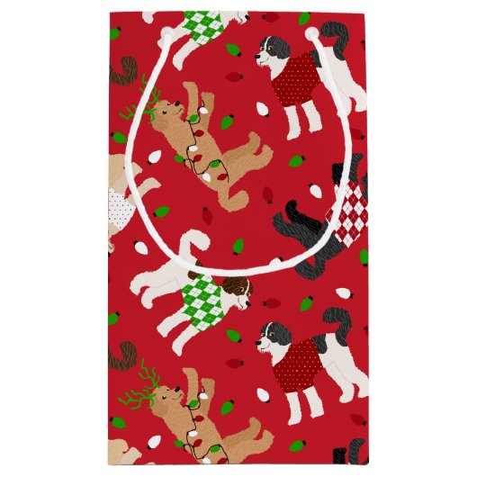 Kerstmis Goldendole Labradoodle Klein Cadeauzakje (Achterkant)