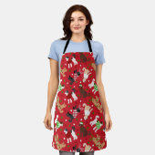 Kerstmis Goldendole Labradoodle Schort (Gedragen)