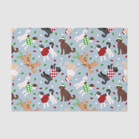 Kerstmis Goldendole Labradoodle Tissue Paper Tissuepapier (Voorkant)