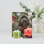 Kerstmis - GoldenDoodle - het Nederlands Feestdagenkaart (Staand voorkant)